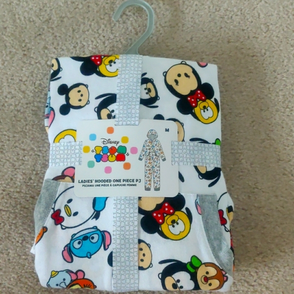 BNWT Disney Tsum Tsum hooded one piece PJ Medium - Picture 1 of 3